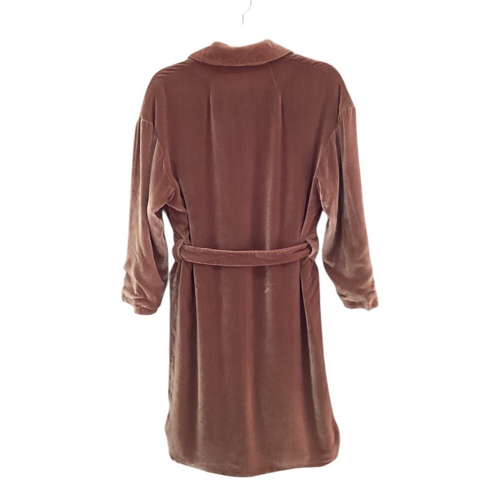 Emerson Fry Studio Coat In Blush Velvet Size 2 Belted Pockets Silk Blend Velvet - Picture 12 of 14